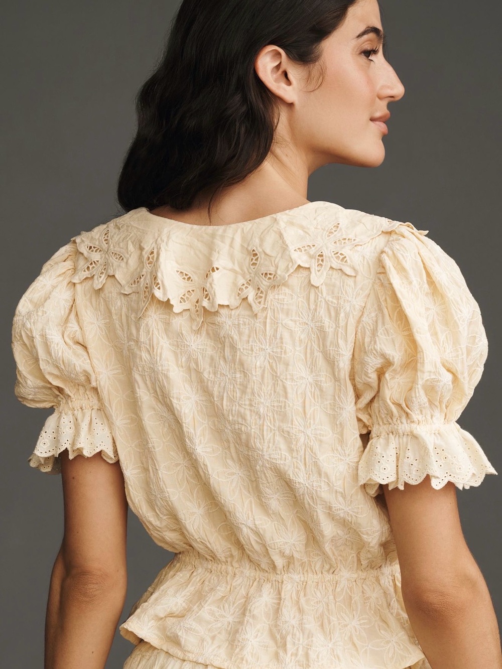 Anthropologie Jacquie the Label Janice Puff Sleeve Ruffled set - Picture 3 of 5